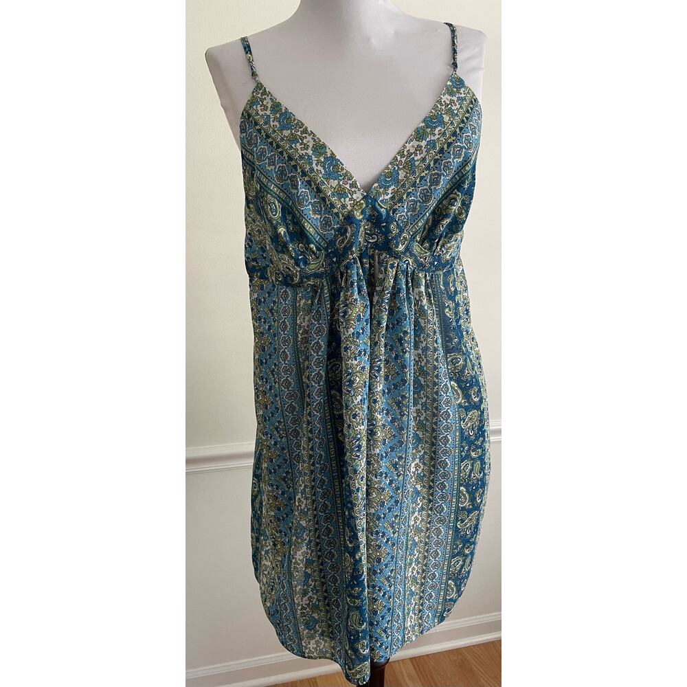 Oscar de la Renta Boho Empire Waist Sexy Babydoll slip Vintage MiniDress Nighty